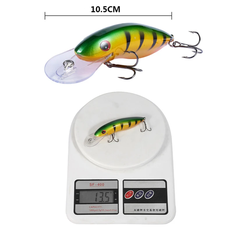 

1pcs Minnow Fishing Lure 10.5cm 13.5g Floating Crankbait Hard Artificial Bait Pike Bass Trout Deep Water Wobblers Fishing Tackle