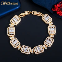 cwwzircons bling cubic zirconia pave african dubai gold color bridal wedding party bracelet femme jewelry accessories gift cb249