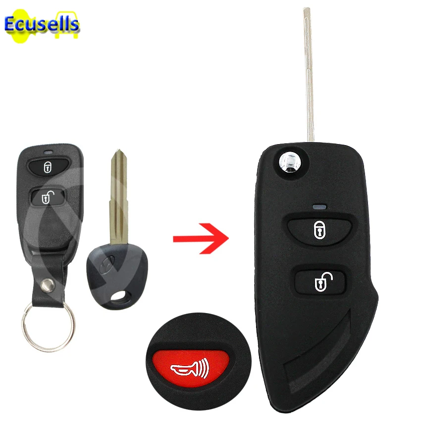 Чехол для Hyundai Tucson с 3 кнопками 2 + 1 кнопка|for hyundai key|button replacementbuttons buttons |