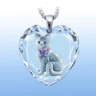 бижутерия для женщин 2021 цепочка подвеска Изысканная мода ожерелье в форме кошки в форме сердца милая женщина ожерелье Модная бижутерия Подарок на годовщину свадьбу ювелирные изделия