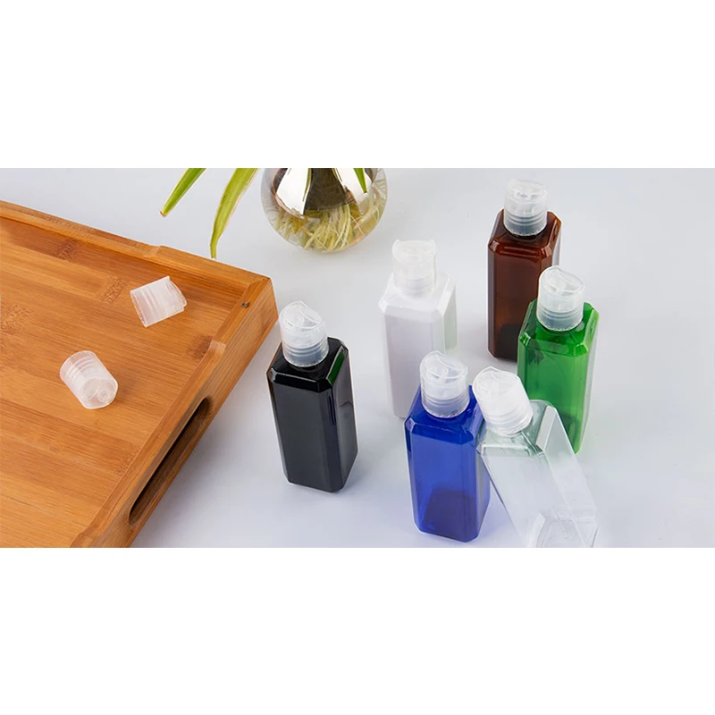 100 мл пустые черные пластиковые бутылки с дисковыми верхними крышками контейнеры