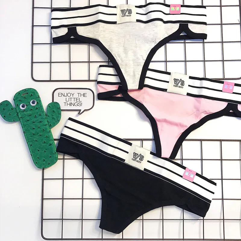 

2020 bursts Women comfortable color sexy wide-edged cotton lady thong Fashion panties