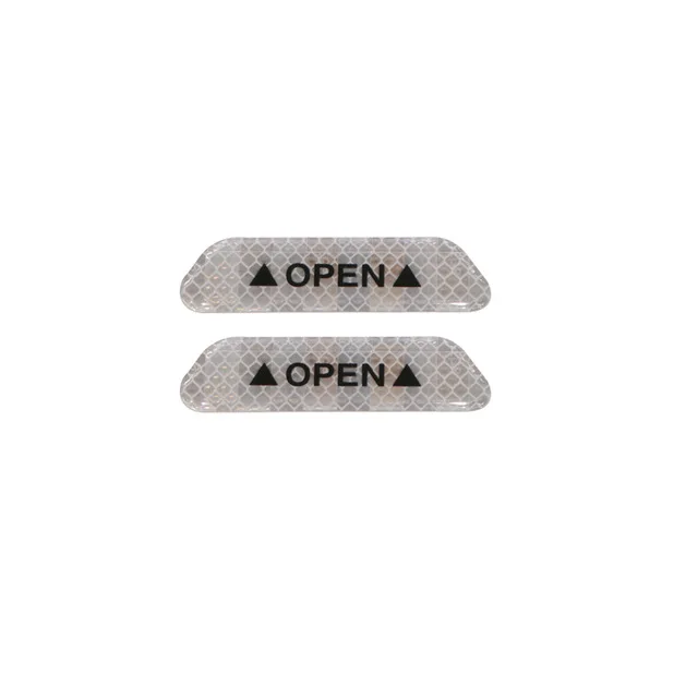 silver-2pcs Для smart 450 451 453 fortwo forfour автомобильный предупреждающий светоотражающий стикер, знак безопасности двери, украшение автомобиля, светоотражающие полосы для brabus - Название цвета: silver-2pcs