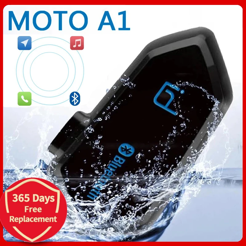Водонепроницаемый микрофон MotoA1 IPX6 с шумоподавлением мотоциклетный шлем V4.1 Bluetooth