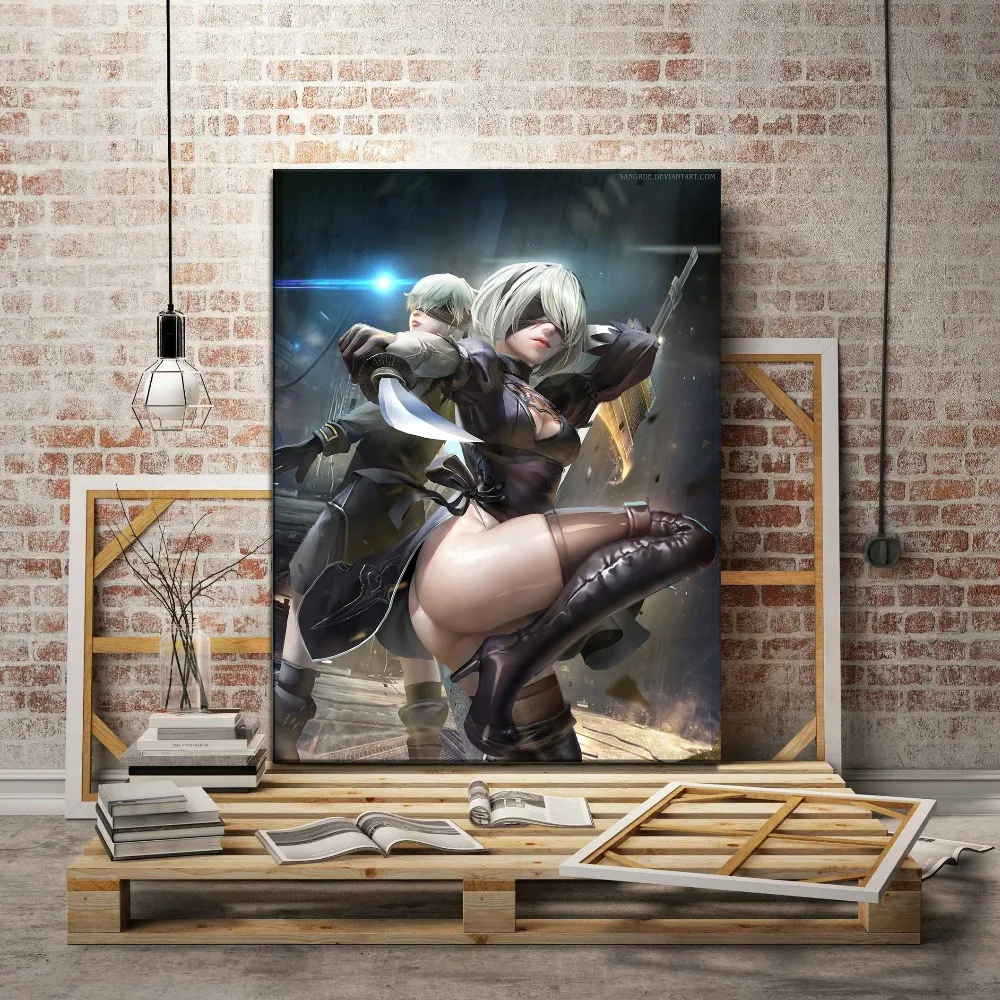 Фотография Nier Automata Game Sexy 2B и 9S современное художественное оформление для дома