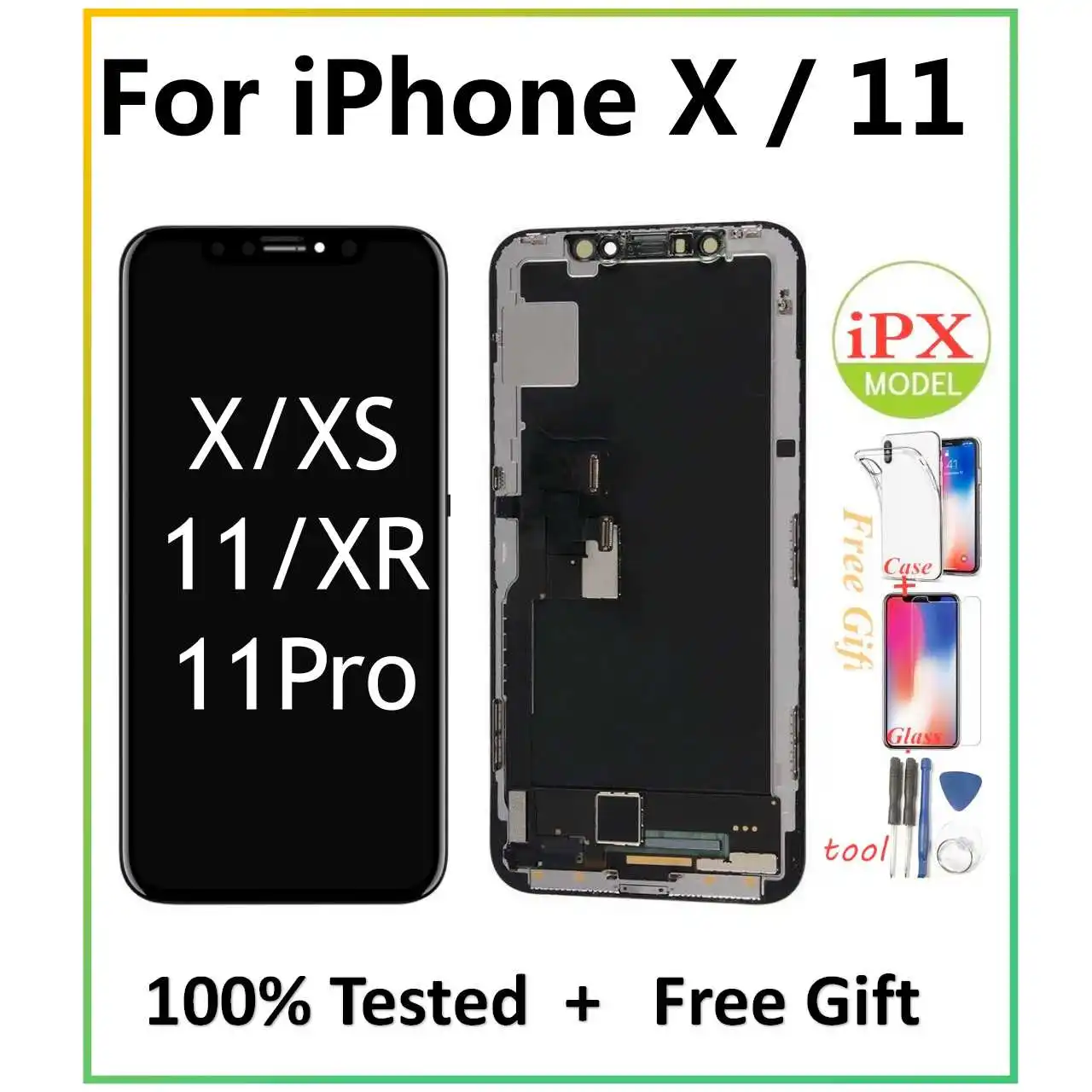 ЖК дисплей Pantalla для iPhone X 11 OLED экран дигитайзер сборка Замена дисплея iPhone11 с