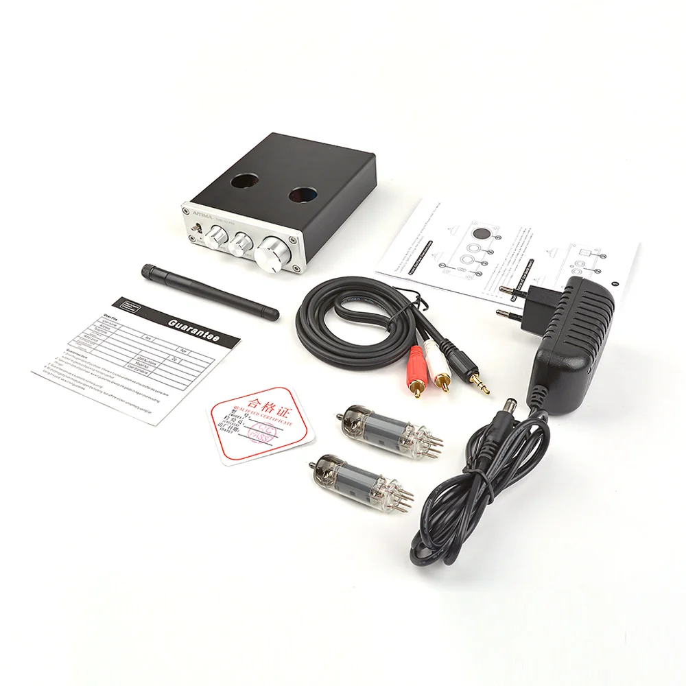 6K4 Amp With EU Plug AIYIMA 6K4 вакуумный ламповый усилитель предусилитель Bluetooth 5,0 желчный предусилитель вакуумный трубчатый предусилитель с регулировкой тонов высоких частот - Цвет: 6K4 Amp With EU Plug