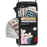 travel wallet with rfid blocking for credit card security passport pouch neck wallet card holder