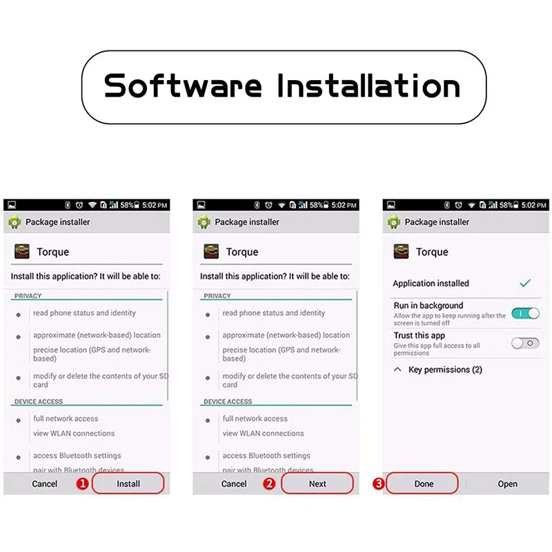 

QEEPEI OBD2 Diagnostic Device Bluetooth ELM327 Bluetooth Adapter Version V2.1 for Android/Windows Code Reader Read Error Memory
