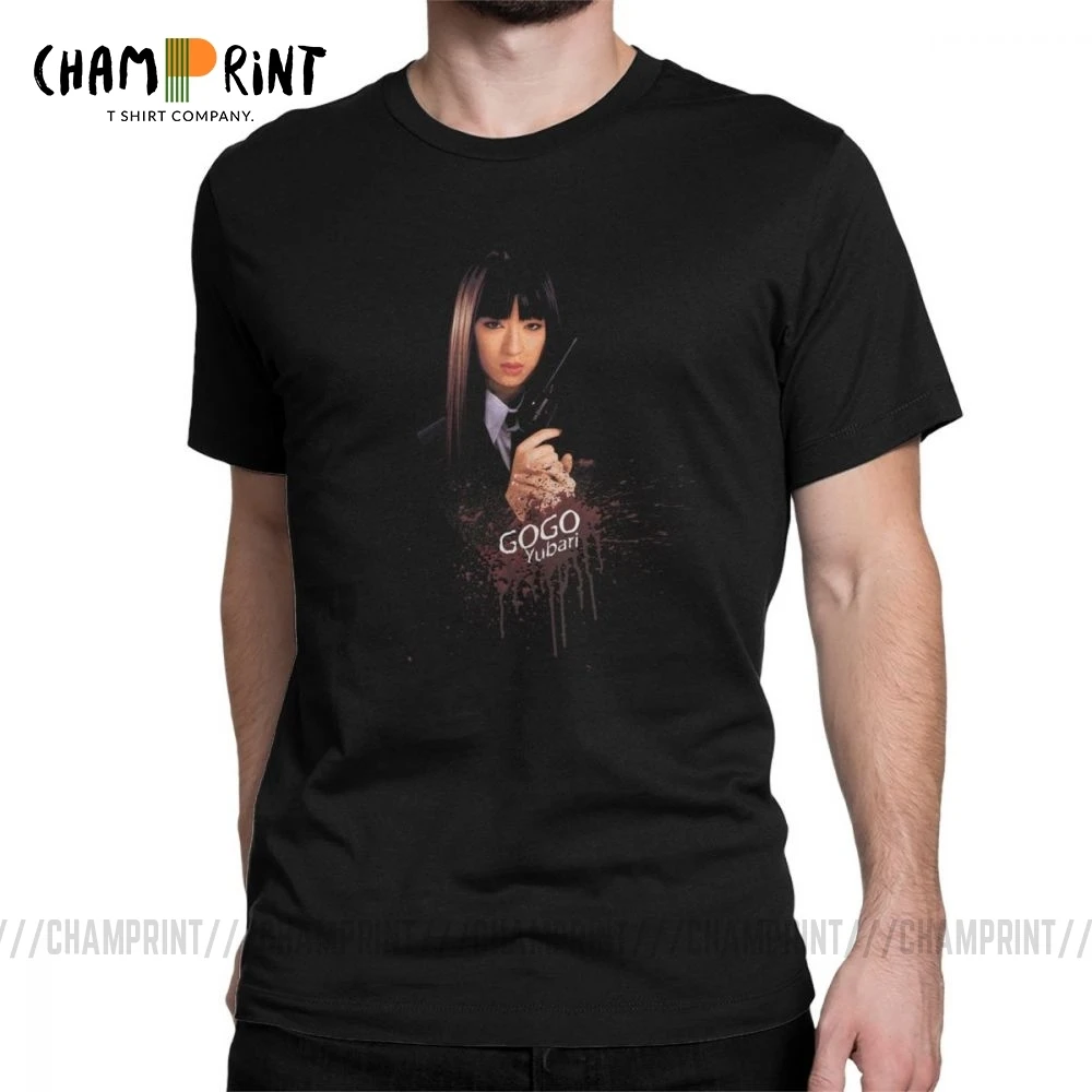 Мужская хлопковая Винтажная Футболка GoGo Yubari Of Kill Bill футболка с круглым вырезом и