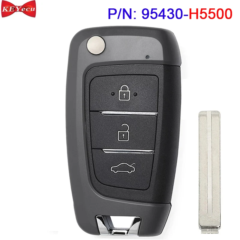 KEYECU для Hyundai Accent Solaris 2017 2018 2019 дистанционный ключ P/N: 95430-H5500 SYEC3TX1612 433 МГц 4D60 |