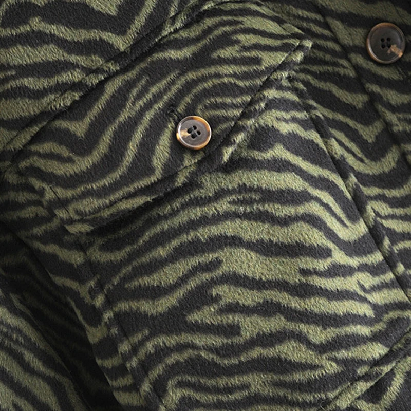 

Zoulv Women Chic Button Loose Warm Coat Female Casual Outwear Tops Ladies 2021 Autumn Vintage Zebra Print Shirt Jacket