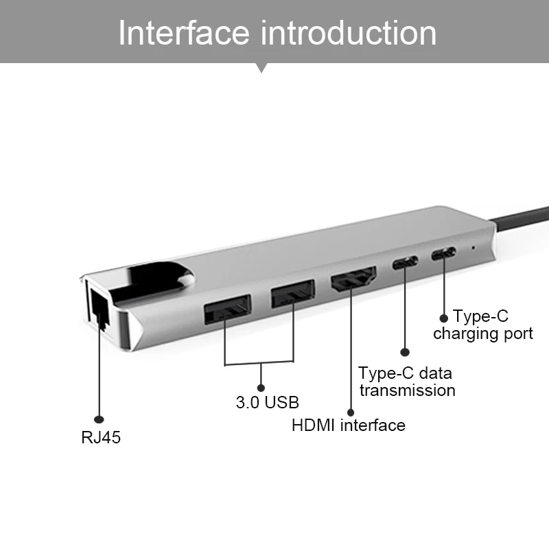 USB концентратор Bkscy с портами Type C на HDMI RJ45 3 0|USB-хабы| |