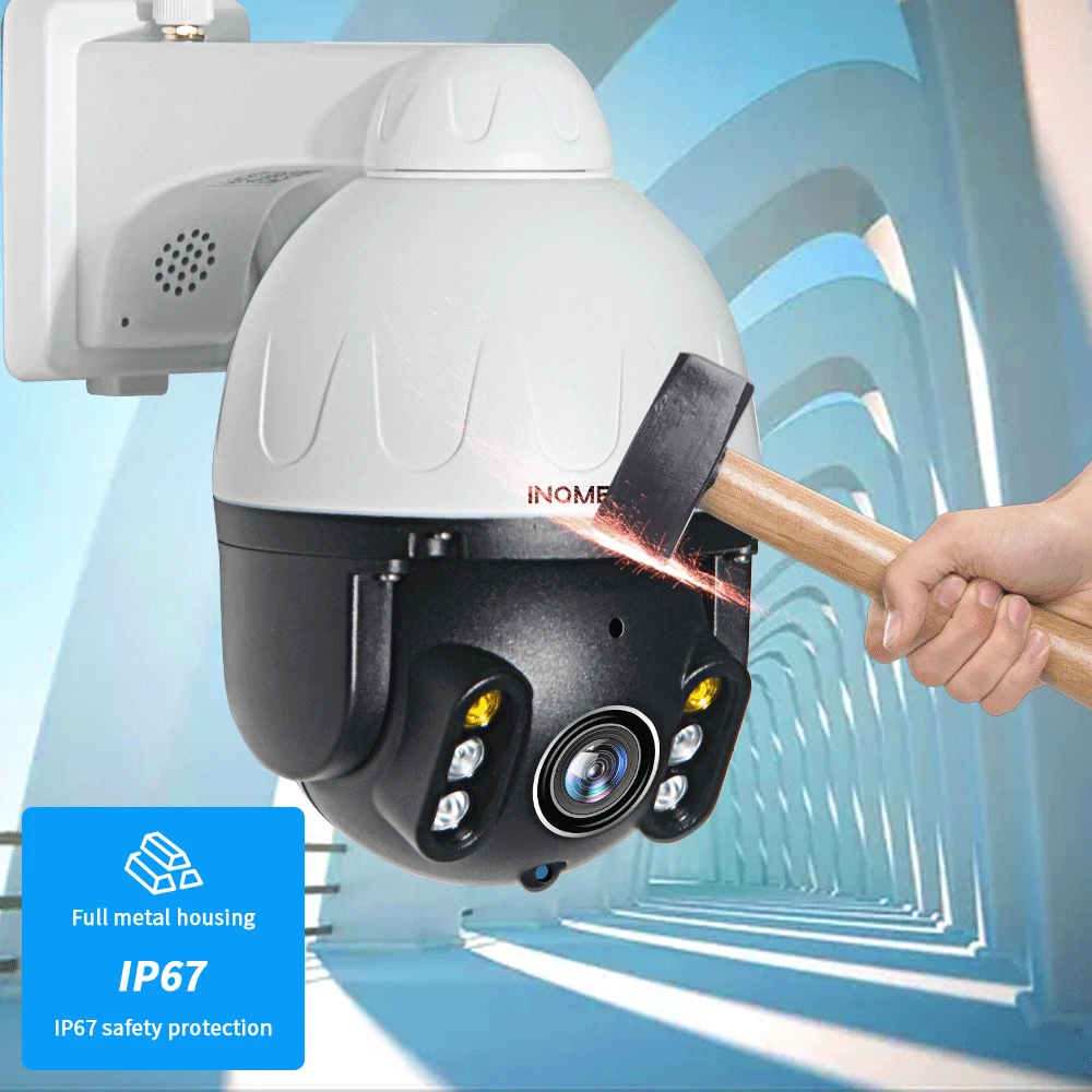 INQMEGA 2 мегапиксельная камера Tuya PTZ IP Wi Fi Мини скоростная купольная уличная