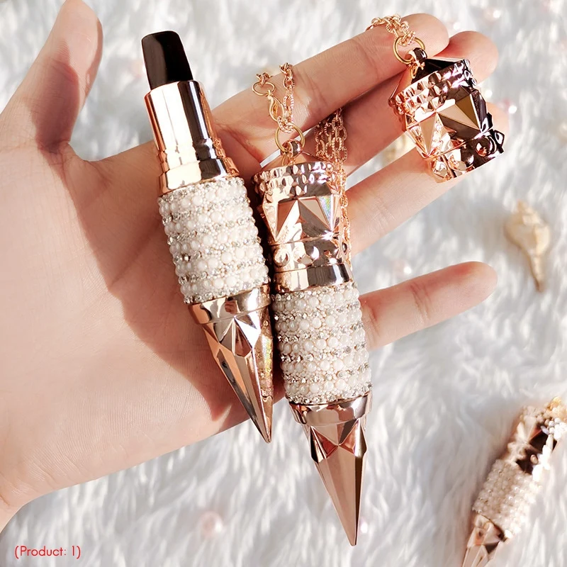 Блестящая Алмазная помада AGAG роскошный дизайн с ожерельем трехцветная