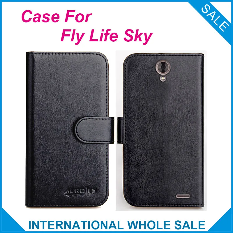 Оригинал! Чехол Fly Life Sky 6 цветов высокое качество флип-кожаный чехол-кошелек для