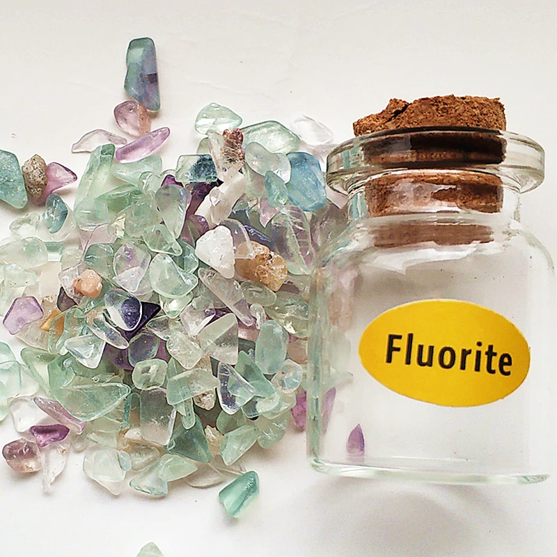 Натуральный кристалл кварца камень гравий Желая бутылка набор мини минеральный