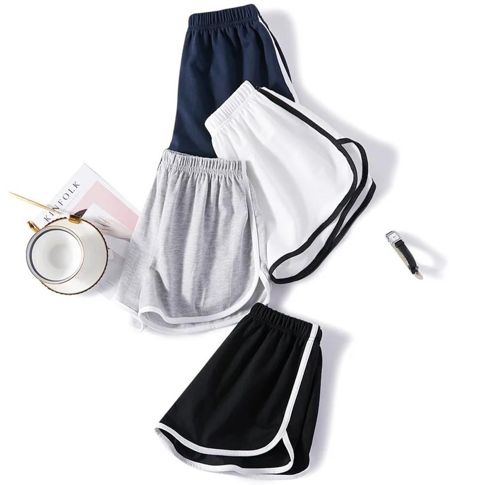

Women Shorts Casual Beach Stitching Leggings Short Female High-waisted Summer Wide-leg Plus-sized Regular Spandex Woman Pants