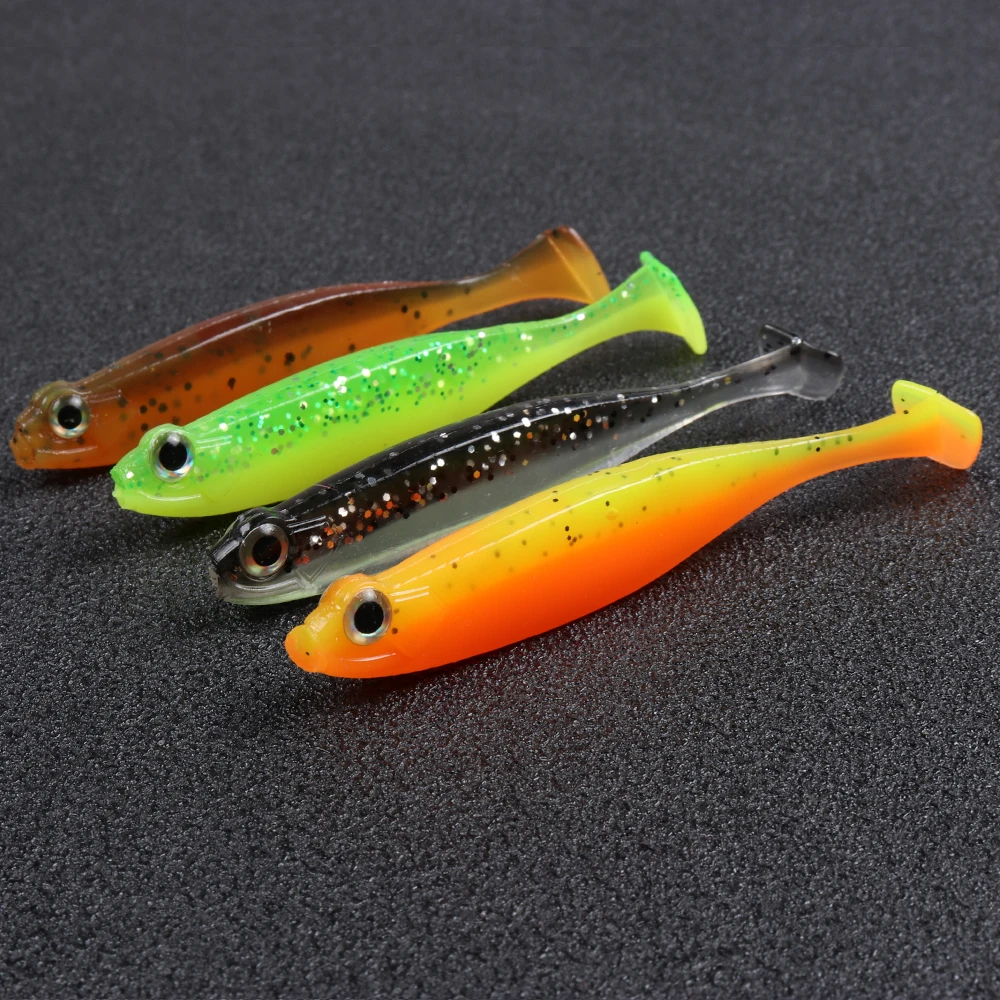 JOHNCOO 20 шт. Мягкая приманка для рыбалки Shad Worm 60 мм 2 г Iscas искусственная рыболовная