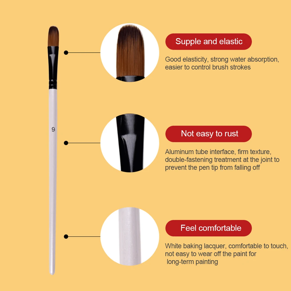 12 шт./компл. многофункциональная ручка из нейлона с деревянной ручкой для