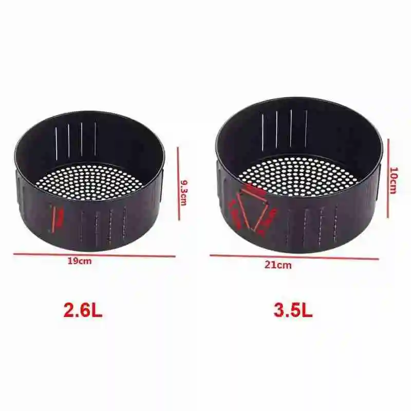 

2.6L 3.5L Non-stick Air Fryer Basket Baking sturdy wear-resistant and durable Drain Oil Pan Frying Accessories