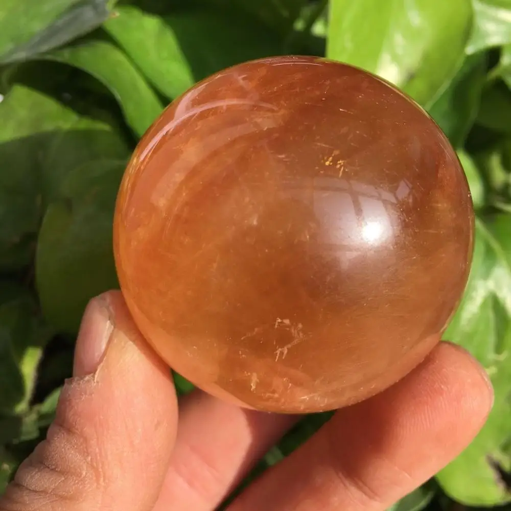 50 55 мм + натуральный цитрин Кальцит кварц кристалл шар целебный Gemston|Камни| |