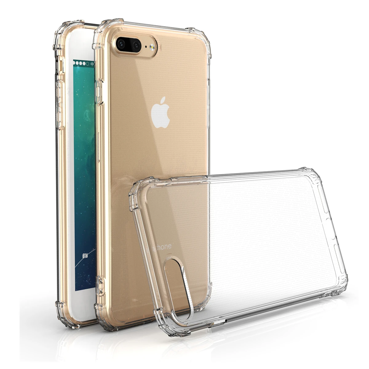 Роскошный прозрачный мягкий ТПУ чехол для телефона ORICO iPhone 7 8 Plus Прозрачная