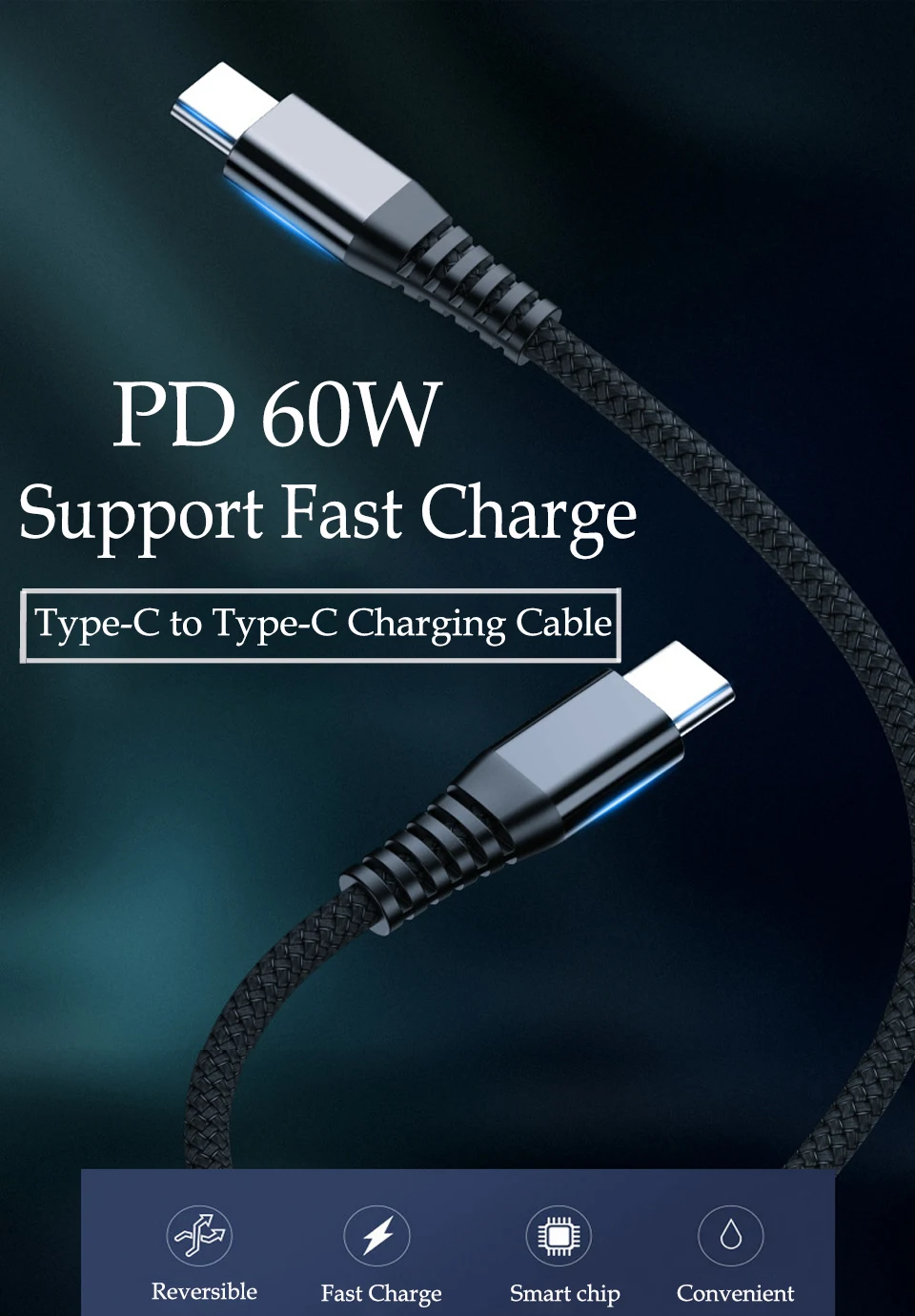 60 Вт USB C к usb type-C кабель для huawei mate 20 P30 PD QC 4,0 Быстрая зарядка кабель для передачи данных для Macbook samsung S8 S9 Plus USB C кабель