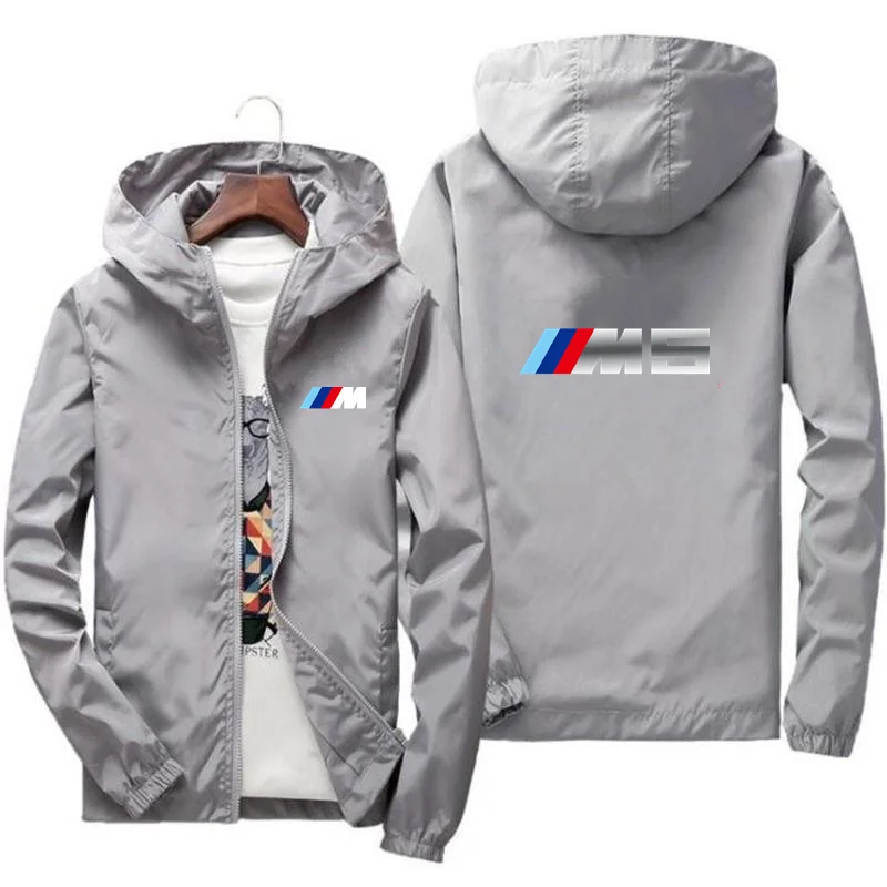 

2021 outdoor new men's BMW jacket casual jacket trendy brand windbreaker hoodie zipper thin jacket male running jacket