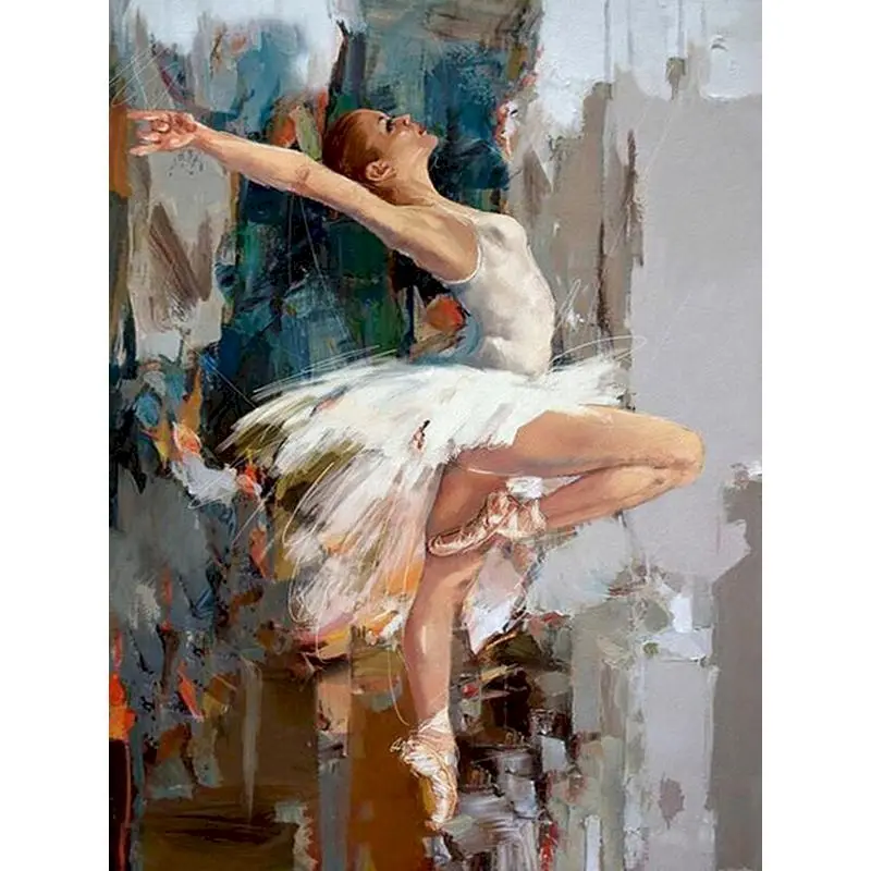 

GATYZTORY 60×75cm Diy Framed Ballet Painting By Numbers Canvas Figure Oil Paint By Numbers Handpainted Diy Gift Home Wall Decor