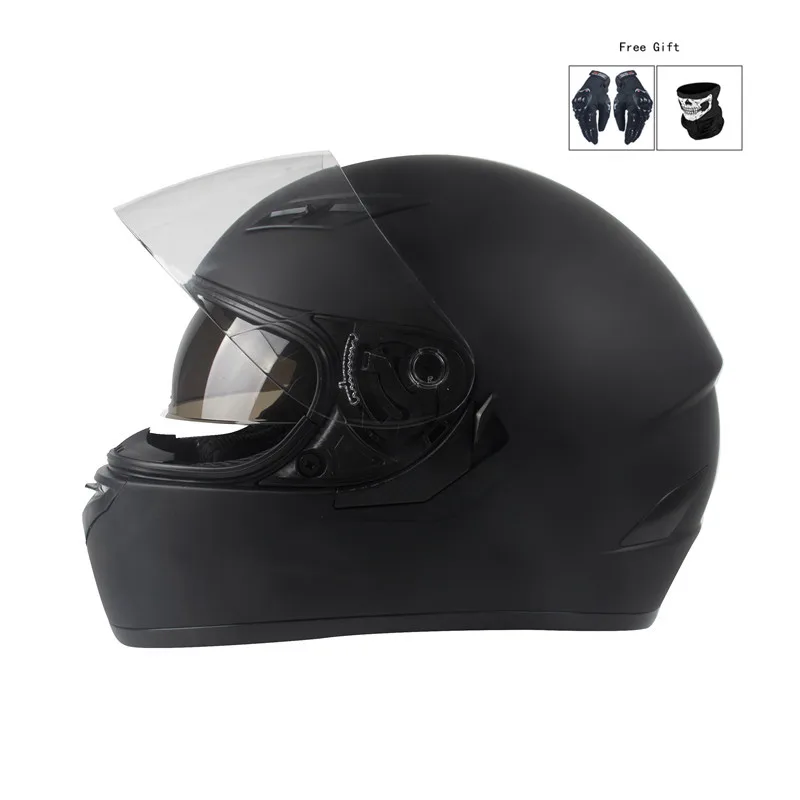 Motorcycle Helmet Double Lens Full Face Casco Racing Helmet Capacete Matte Helmet S M L XL XXL