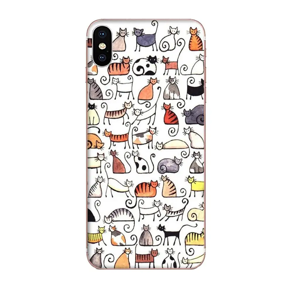 Высококачественный чехол для телефона Кот спящий на книгах Apple iPhone 4 4S 5 5C 5S SE 6 6S 7 8