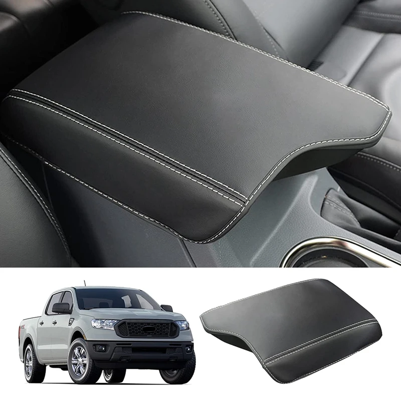 Car Armrest Cover Central Console Armrest Box Cover Pad Fit for Ford Ranger 2019 2020 2021 Accessories