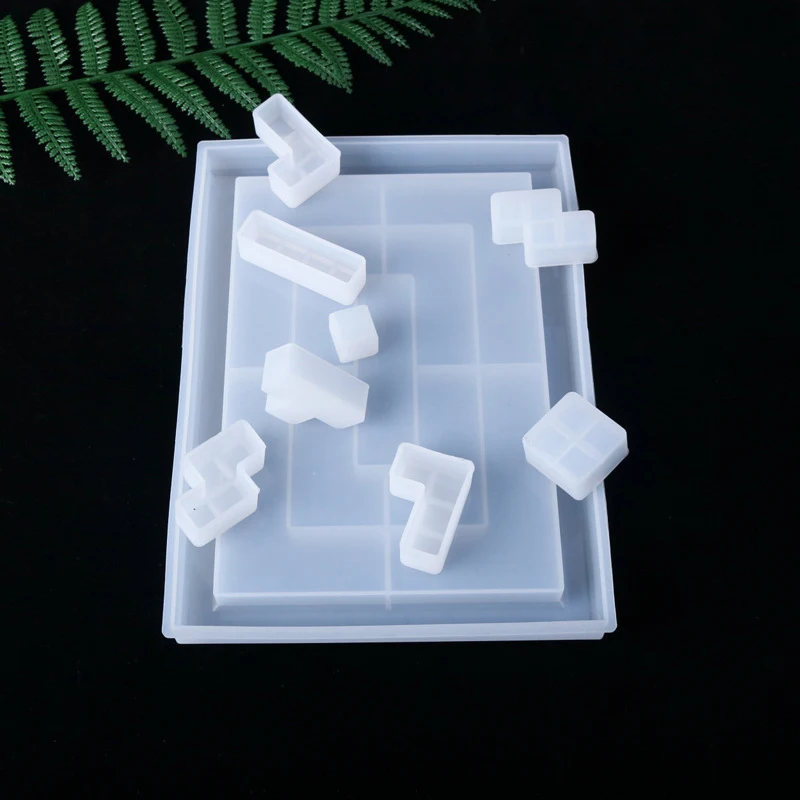 

Creative Tetris Silicone Mold For Resin Decorative Craft Jewelry Making Mold Epoxy Resin Molds For Jewelry