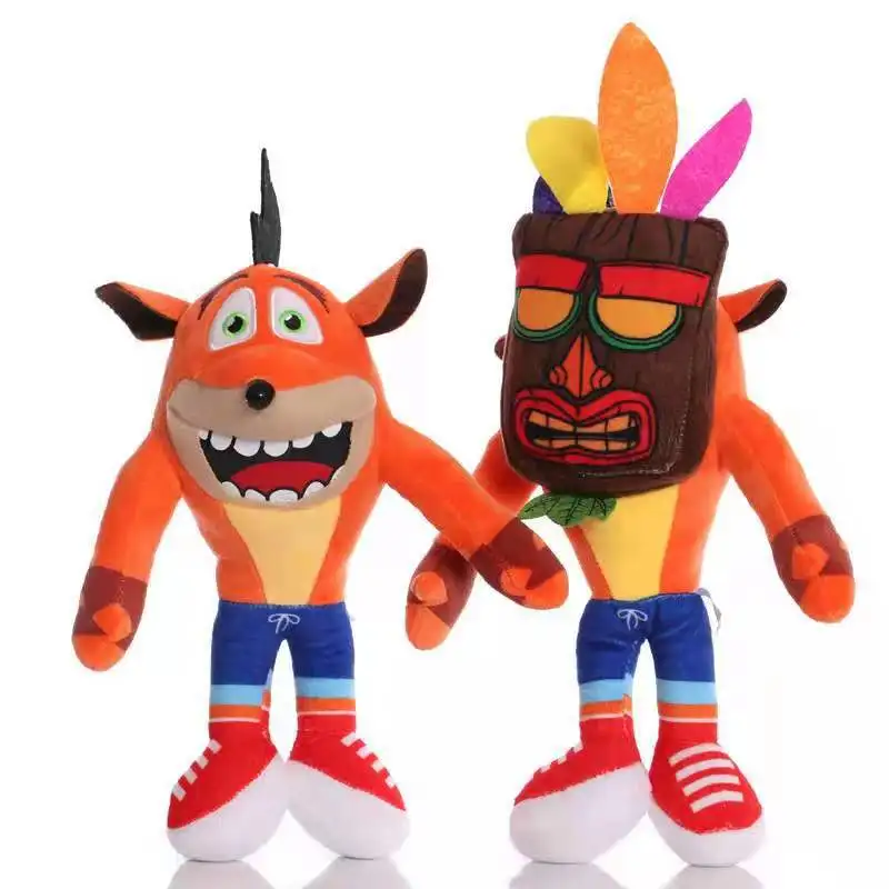 

25cm New Cartoon Plush Toy Crash Bandicoot Character Stuffed Pillows Dolls Anime Plushie Toys for Children Kids Christmas Gift