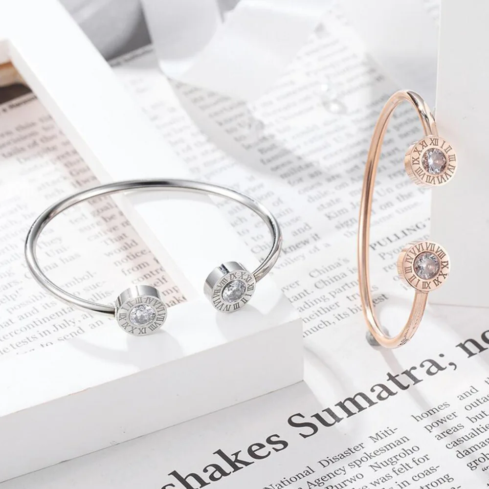 Браслеты с римскими цифрами женские брендовые Ювелирные изделия серебристые