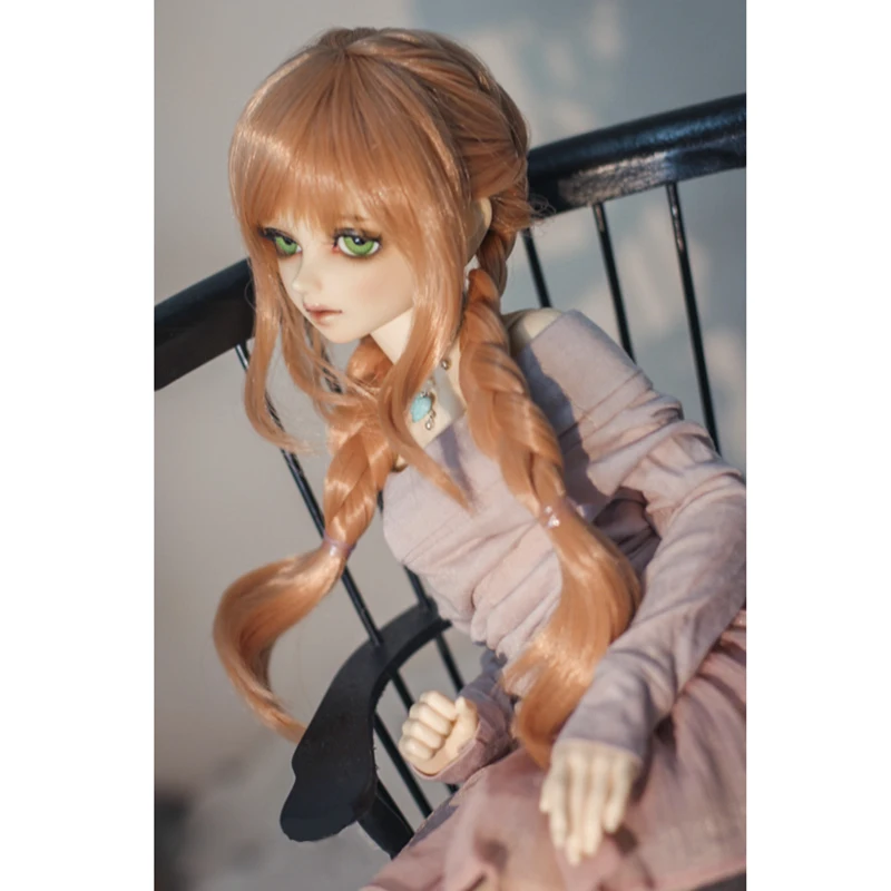 Bybrana 1/3 1/4 1/6 BJD SD парики длинные прямые двойные твист плетеные волосы из
