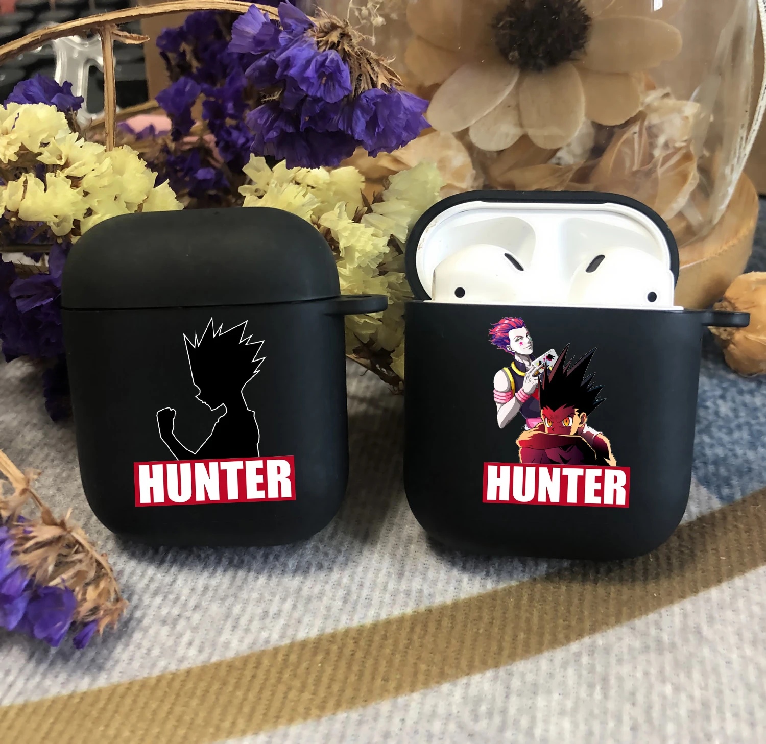 

Anime Hunter X Hunter HXH black TPU silicone Bluetooth Airpod Case For Airpods 1 Airpods 2 Airpod 3 pro soft cover