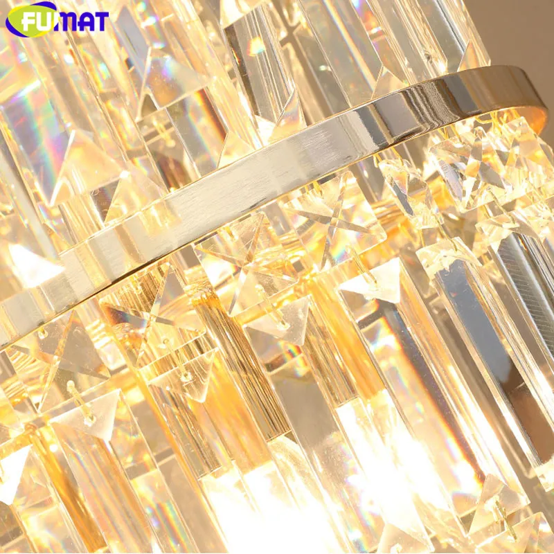 FUMAT K9 хрустальные люстры Современные Лестницы спиральная люстра светодиодный