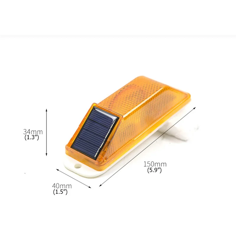 

AOSONG Solar Indicator Lights Red Yellow Guardrail Construction Reflective Outline Mark Strobe Flashing Light
