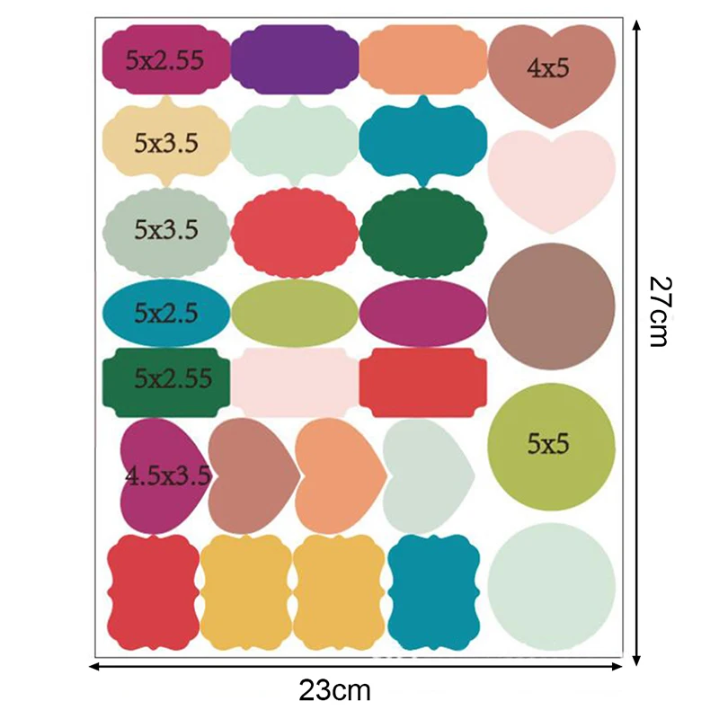 

Colorful Adhesive Stickers Labels Waterproof Erasable Jar Organizer Storage Tags