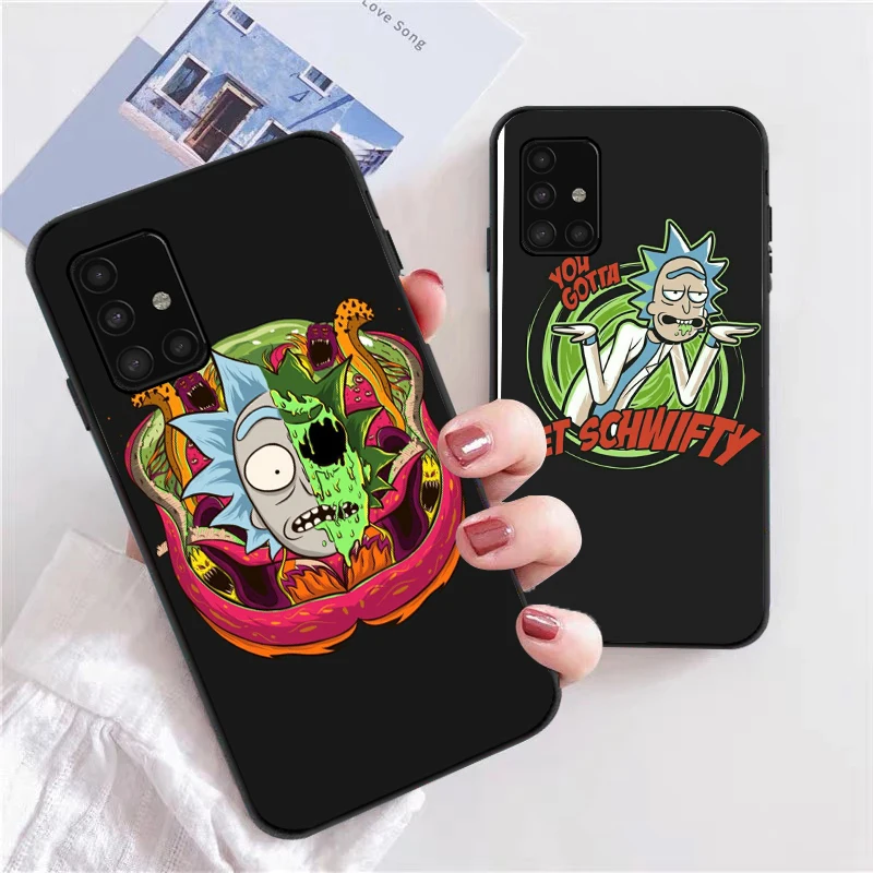 

Phone Case For Samsung Galaxy A51 A71 A52 A72 4G 5G R-ick Funny Cartoon Anime Soft Silicone Back Cover Carcasa Funda Cases
