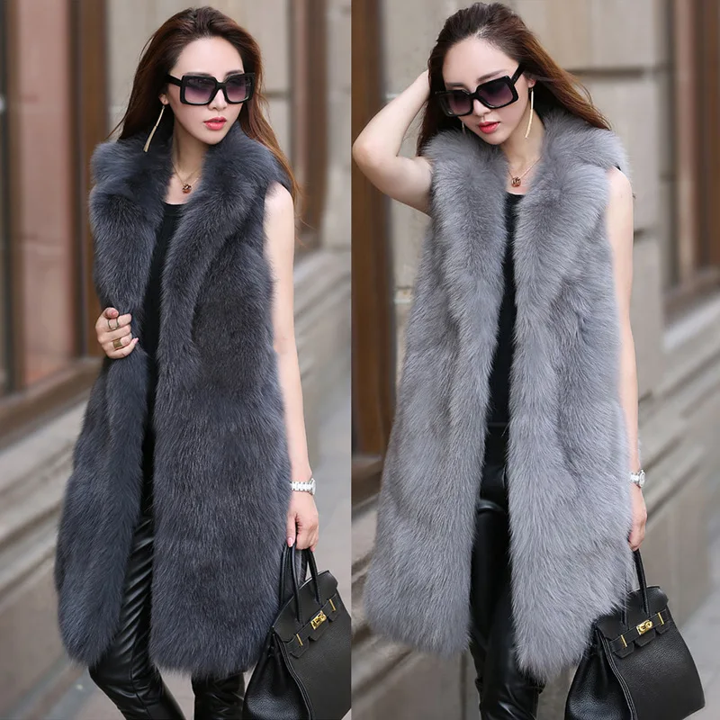 

Winter Jackets For Women Elegant Women's Fur Vest Mink Fur Coat Quilted Coat For Women Sleeveless Female Coat Winter Slim Solid