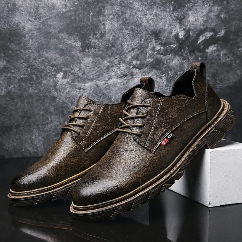 

Breathable Casual Shoes Casual Leather Shoes For Men Shose Black Zapatos Casuales Para Hombre De Cuero Fashion Mens Street