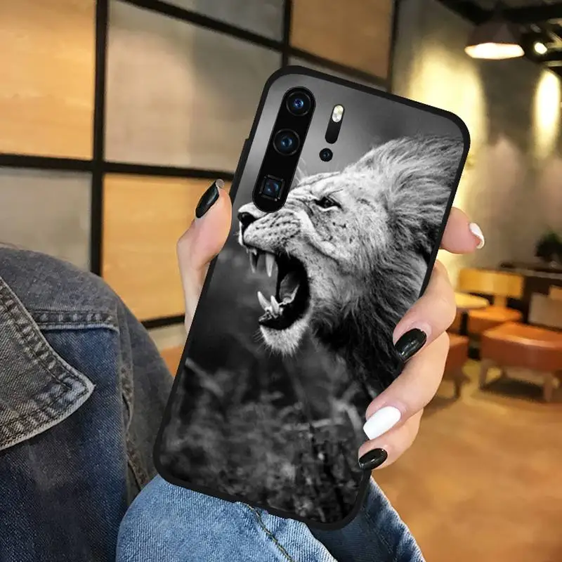 

Lion Alpha Male Phone Case Funda For Huawei P9 P10 P20 P30 Lite 2016 2017 2019 plus pro P smart