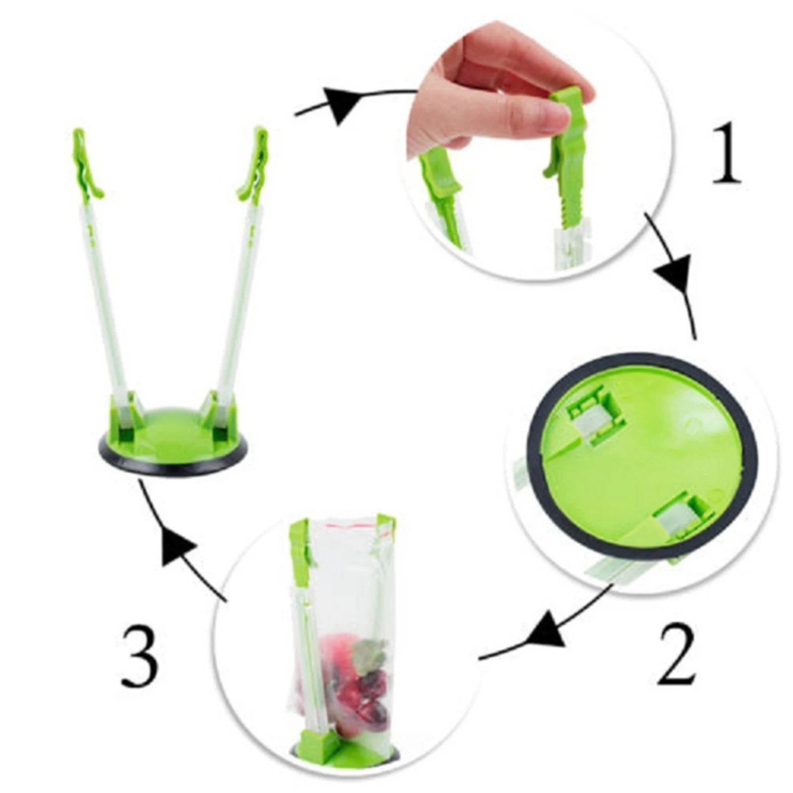 Нескользящие пакет для хранения на молнии сумка Клип Hands-Free Пластик руки