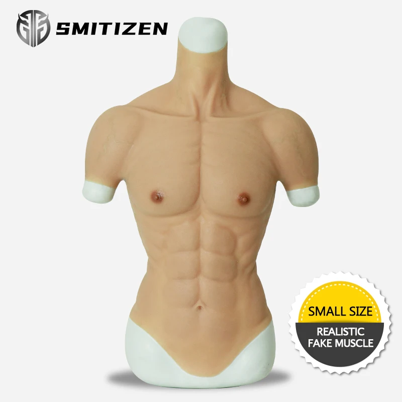 

SMITIZEN Artificial Small Size Realistic Fake Muscle For Man Actor Cosplay Halloween Costume Pectoralis Bodysuit Chest Muscles