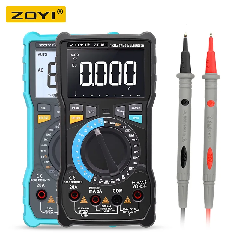 ZOYI ZT-M1 ZT-M0 двойной режим true RMS цифровой мультиметр AC и DC Напряжение Ток температура частота лучше, чем ZT-X RM409B