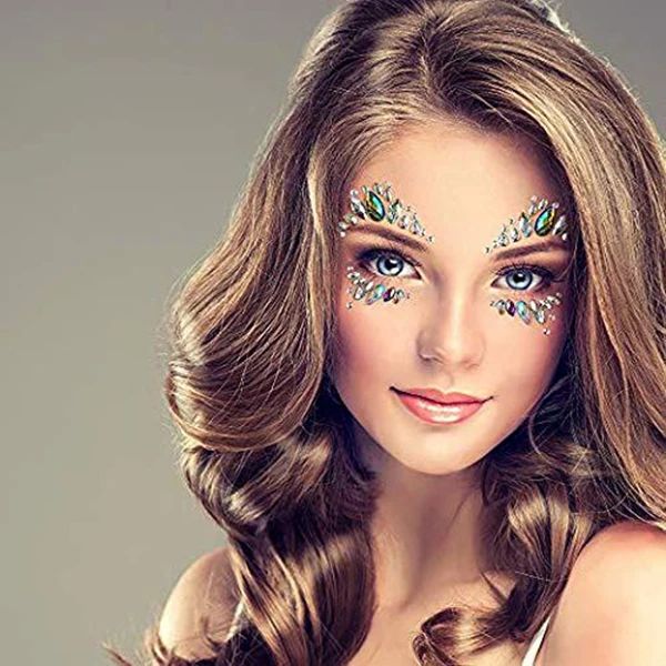 10 Sets Face Gems Stickers Breast Body Jewelry Crystal Nipple Tattoo for Festival Rhinestone Decorations Tatto |