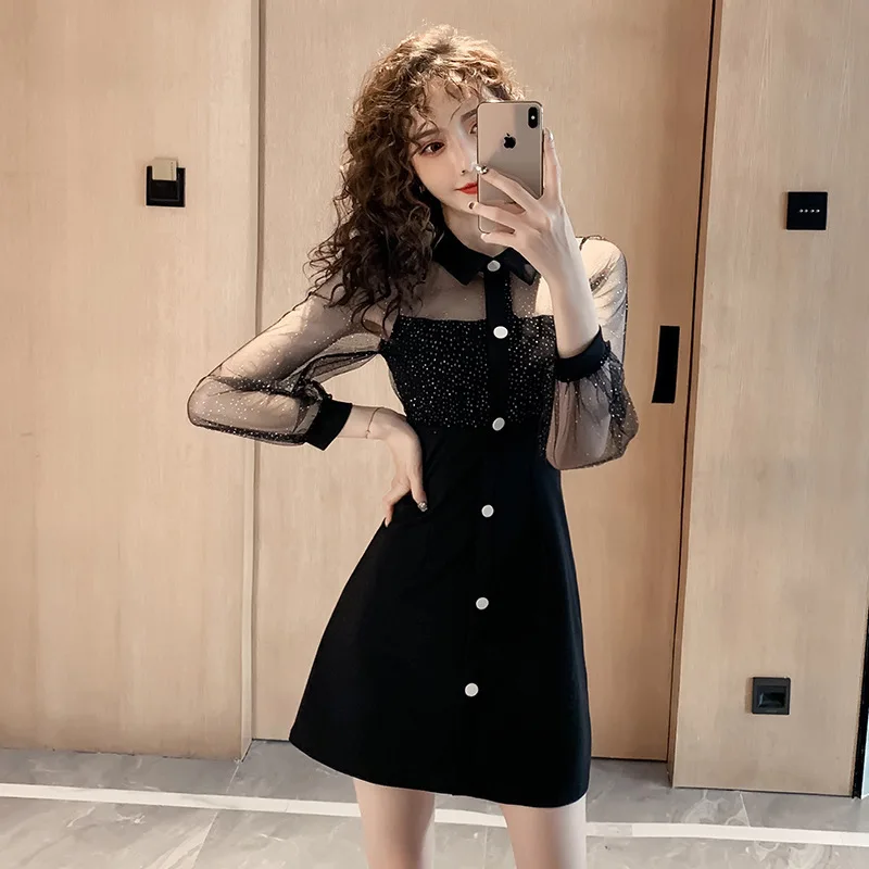 BacklakeGirls Wonen Vestidos сексуальные новые летние Коктейльные платья 2020 черные Ретро